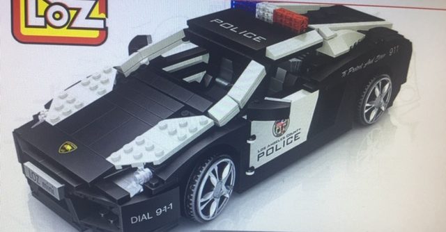 blocks police car